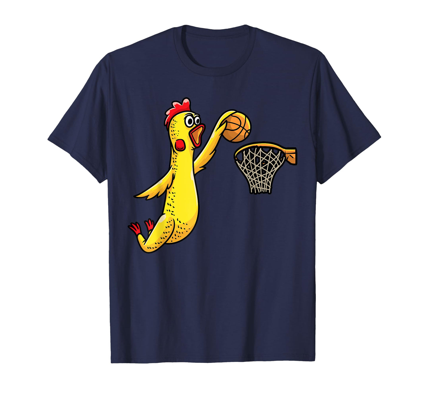 Funny Rubber Chicken Playing Basketball Player Sports T-Shirt