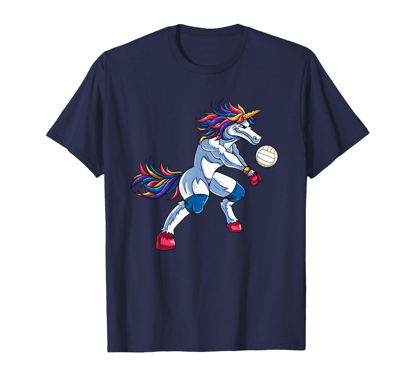 Funny Unicorn Volleyball Mine Rally Beach Player Coach Gifts Men Women T-Shirt