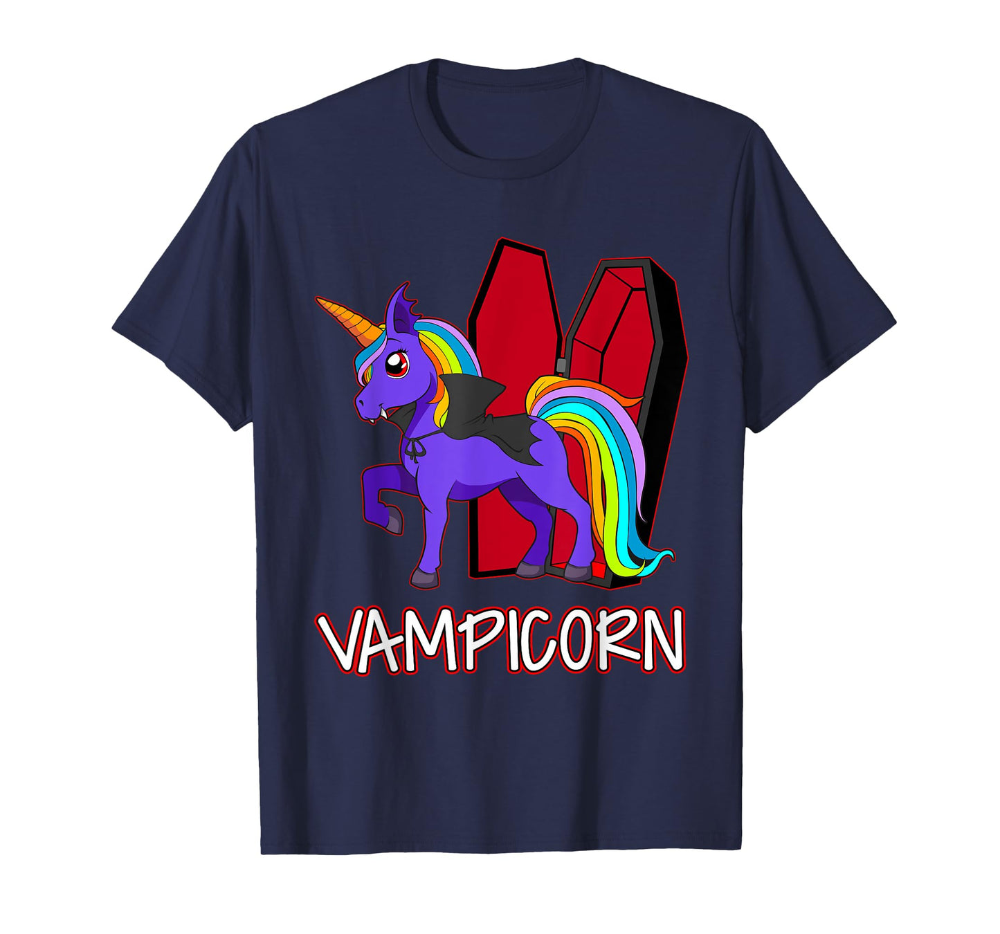 Unicorn Vampire Vampicorn Cute Women Halloween Party T-Shirt