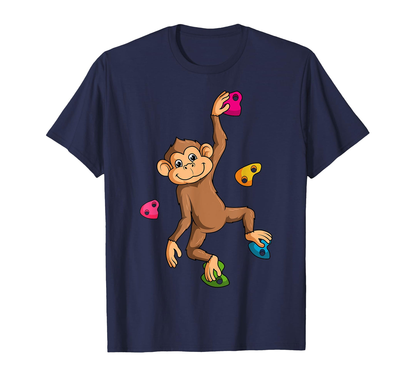 Bouldering Climber Free Climbing Monkey Small Rock Formation T-Shirt