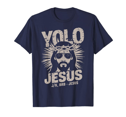 Funny Yolo JK BRB Jesus Christian Easter Teen Boy Toddler T-Shirt
