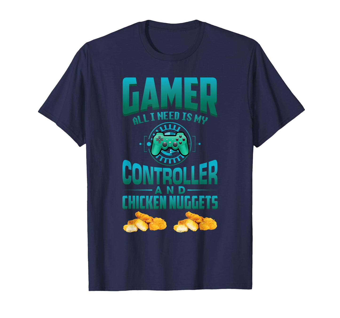 Gamer t-shirt for Kids Adults Video games Chicken nuggets T-Shirt