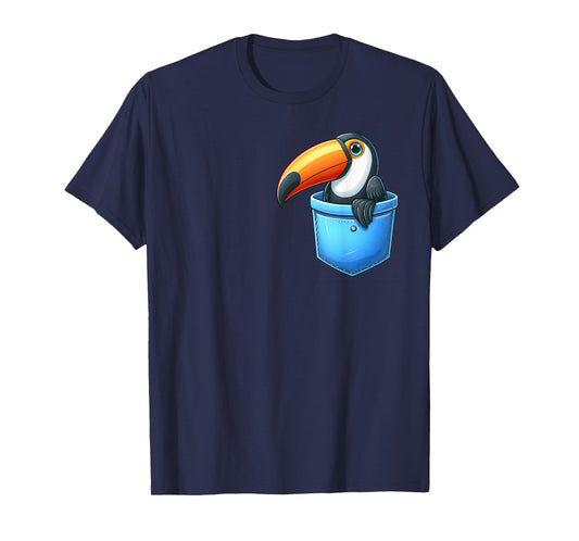 Adorable Toucan in Pocket for Kids, Boys, Girls, Women T-Shirt