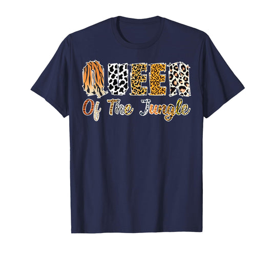 Queen Of The Jungle Birthday Zoo Safari Jungle Animal Family T-Shirt
