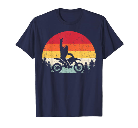 Bigfoot Dirt Bike Motocross Funny Sasquatch Enduro Vintage T-Shirt