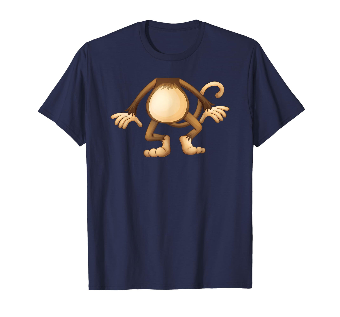 Headless Monkey Lazy DIY Halloween Costume Funny Animal Body T-Shirt
