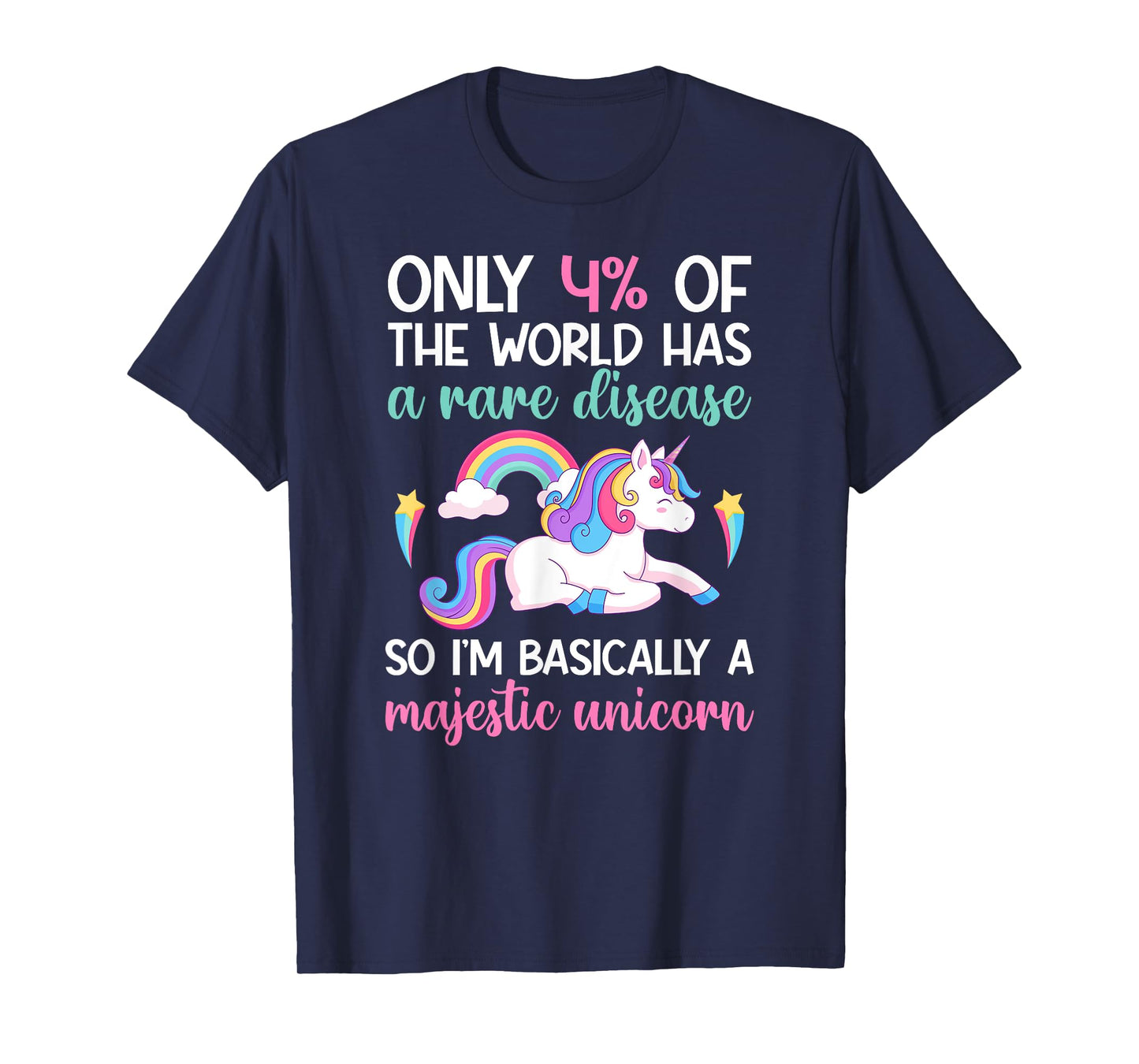 Rare Disease Warrior Unicorn Rare Disease Awareness T-Shirt