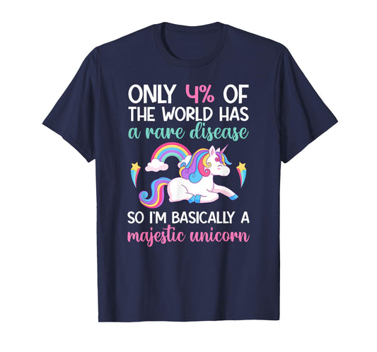 Rare Disease Warrior Unicorn Rare Disease Awareness T-Shirt