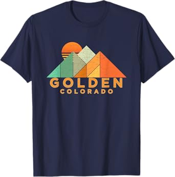 Retro Vintage Golden Colorado Distressed T-Shirt T-Shirt