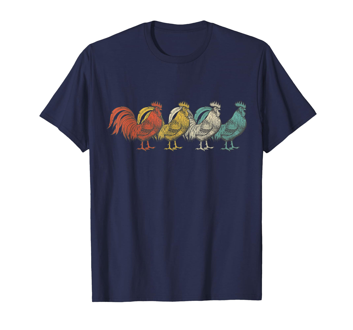 Vintage 1980s Retro Rooster Poultry Farmer Chicken T-Shirt
