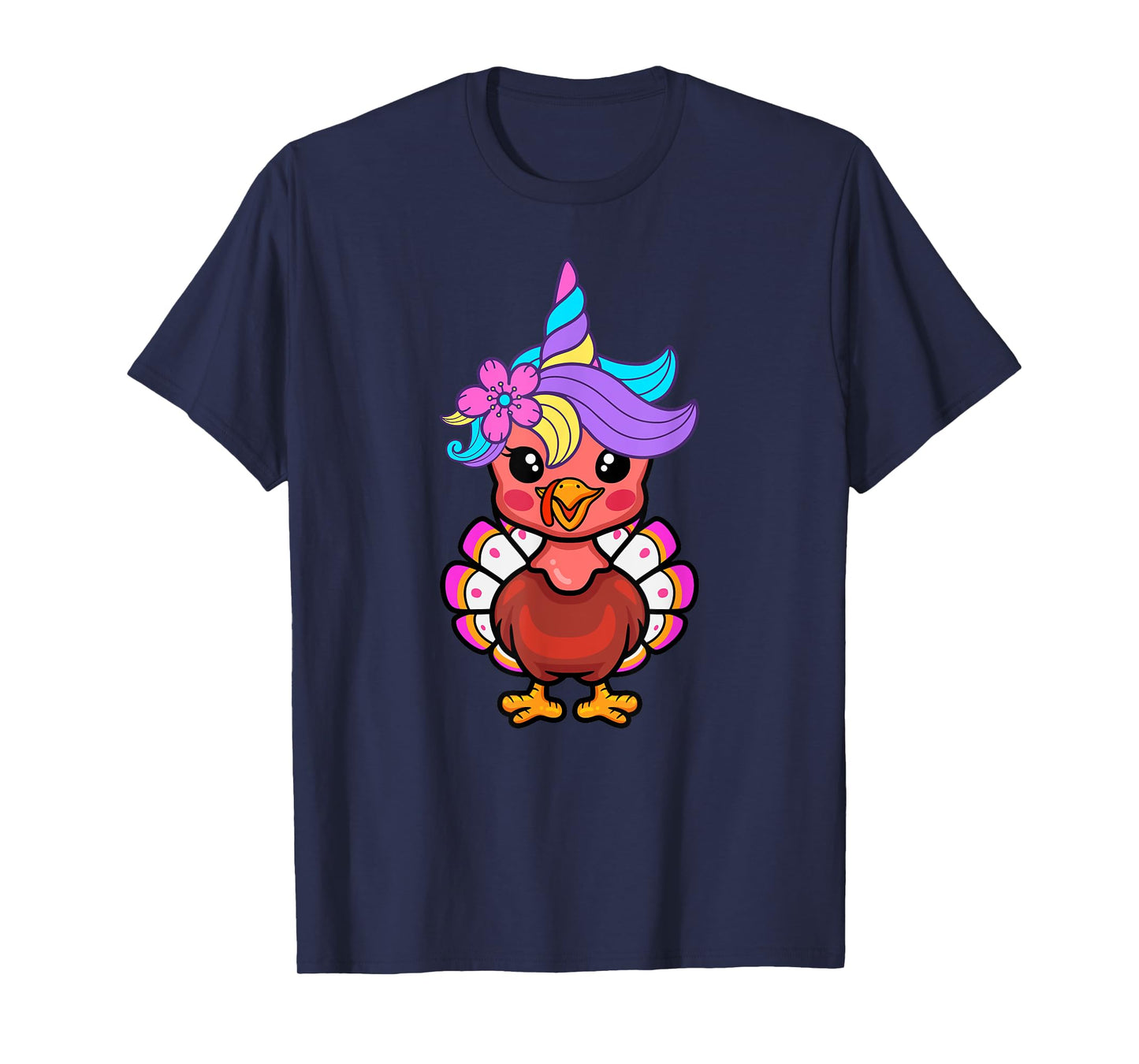 Cute Unicorn Funny Baby Turkey Thanksgiving Day T-Shirt