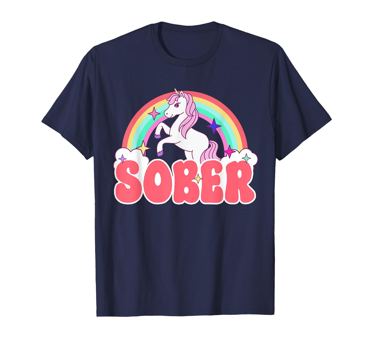 Sober Unicorn AA NA Recovery Gift Sober Sobriety Alcoholics T-Shirt