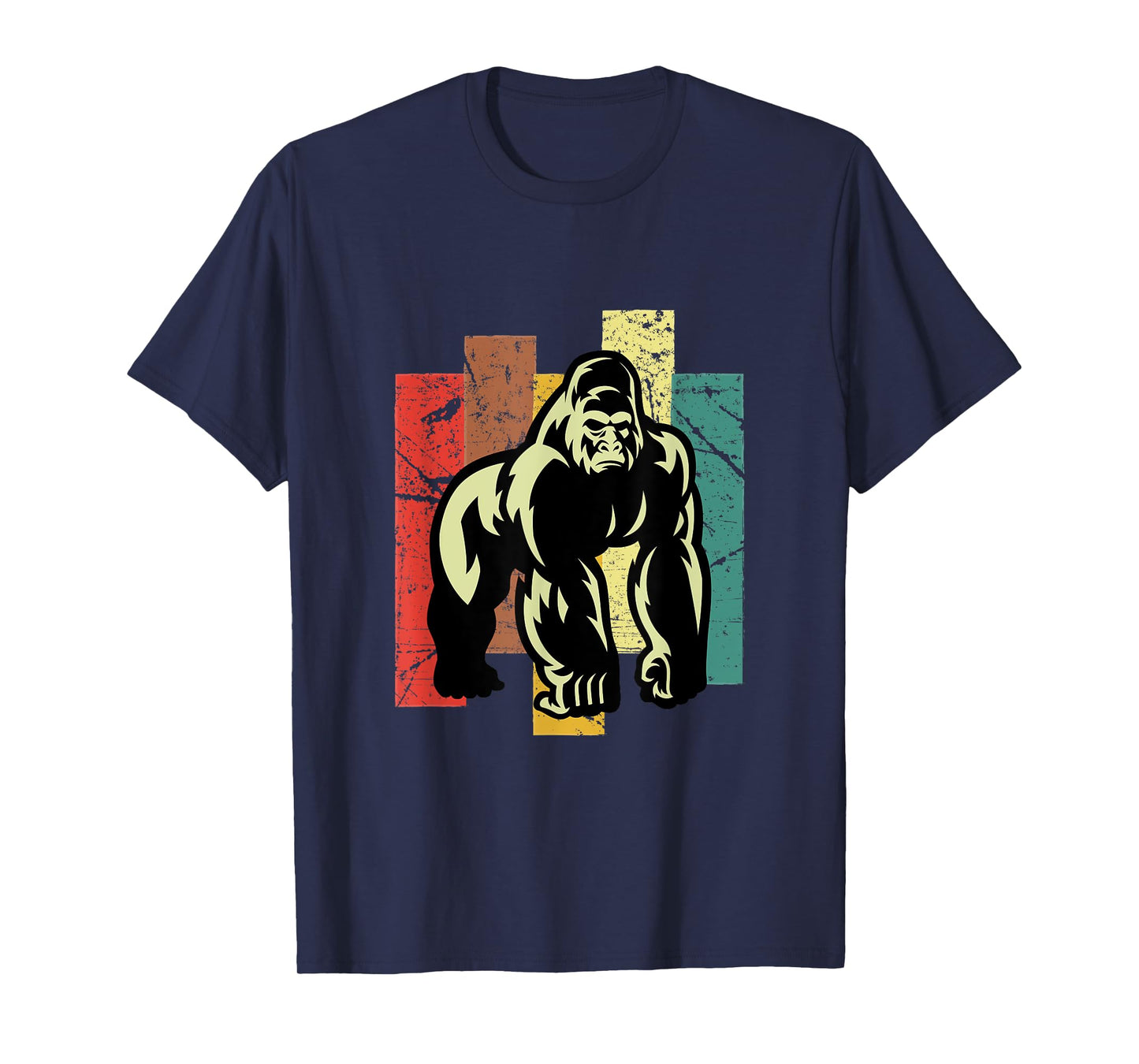 Gorilla Shirt Retro 70s Vintage Animal Lover Art Tshirt T-Shirt