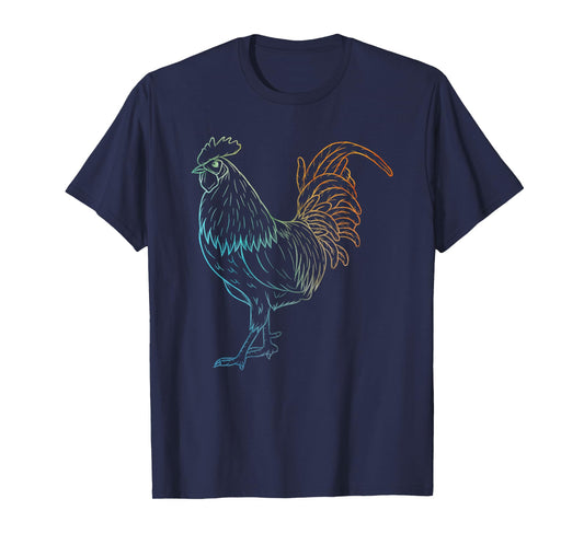 Chicken Art Colorful Rooster Funny Fowl Lovers Outfit T-Shirt