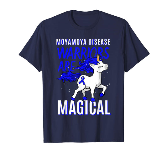 Moyamoya Disease Warrior Disorder Blood Vessel Unicorn T-Shirt