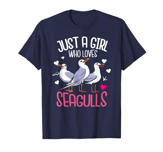 Just A Girl Who Loves Seagulls – Funny Seagull Gift T-Shirt