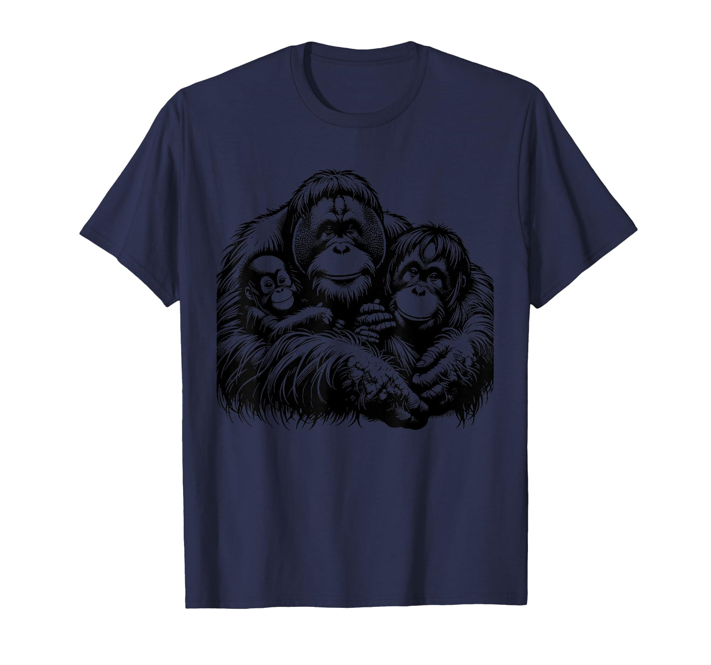 Vintage Orangutan Primate monkey adorable family funny T-Shirt