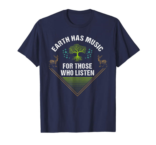 Walk with Nature Earth Music Hiking Themed Outdoor T-Shirt