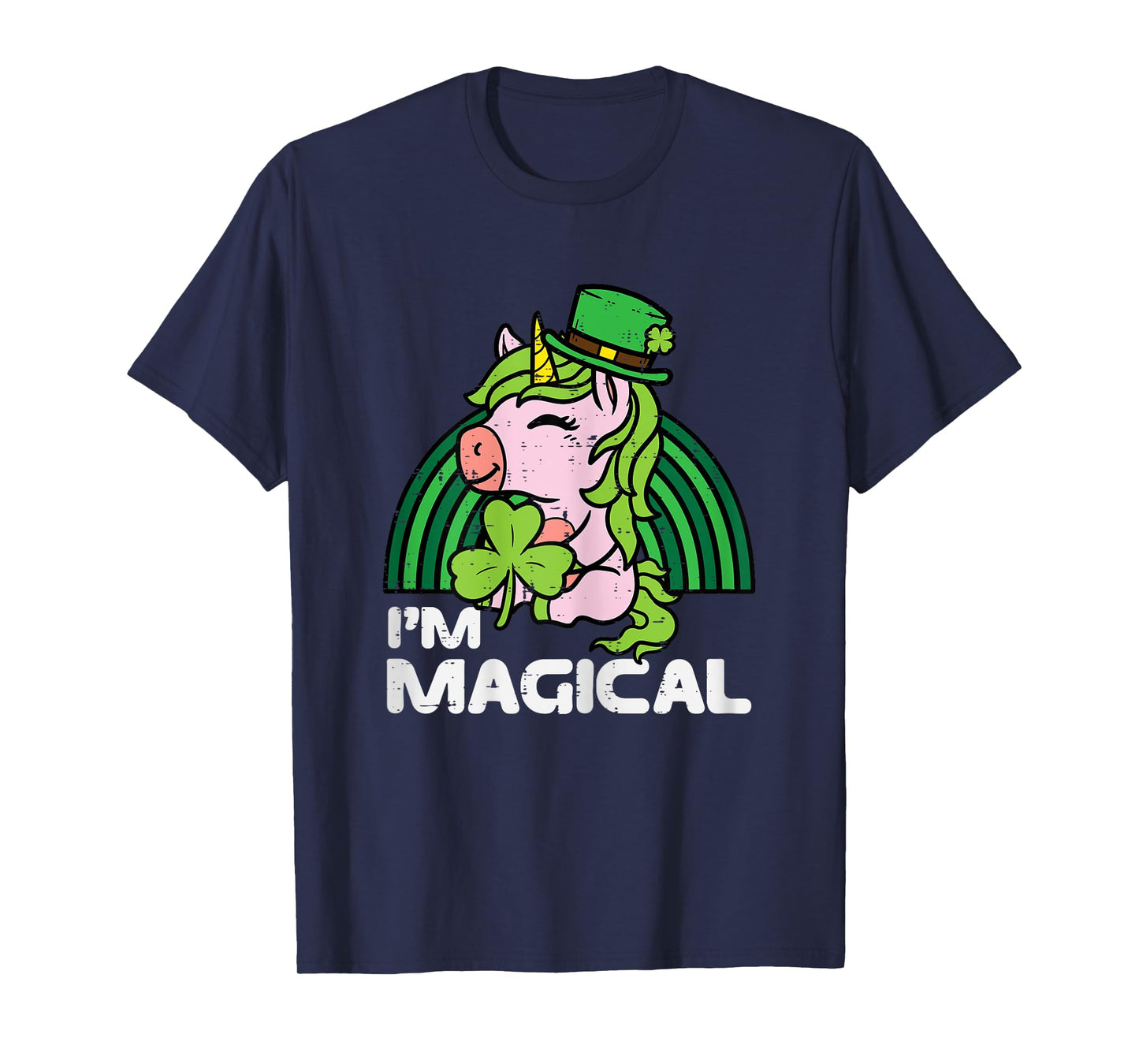 St Patricks Day Unicorn Im Magical Irish Girls Kids Toddlers T-Shirt