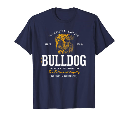 Vintage Styled Retro English Bulldog T-Shirt for Men Women Girls Kids