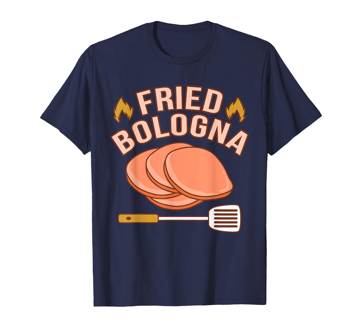 Fried Bologna Meat Sandwich Food Lover Eater Graphic T-Shirt