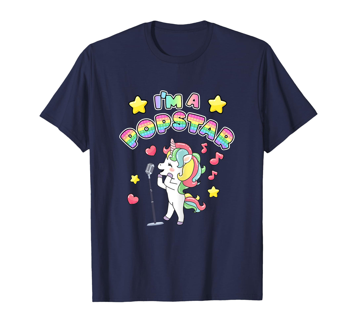 I'm A Popstar Happy Singing Unicorn Popstar T-Shirt