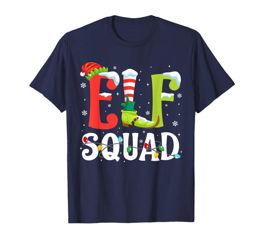 Elf Squad Christmas Family Matching Pajamas Xmas Elf Pajama T-Shirt