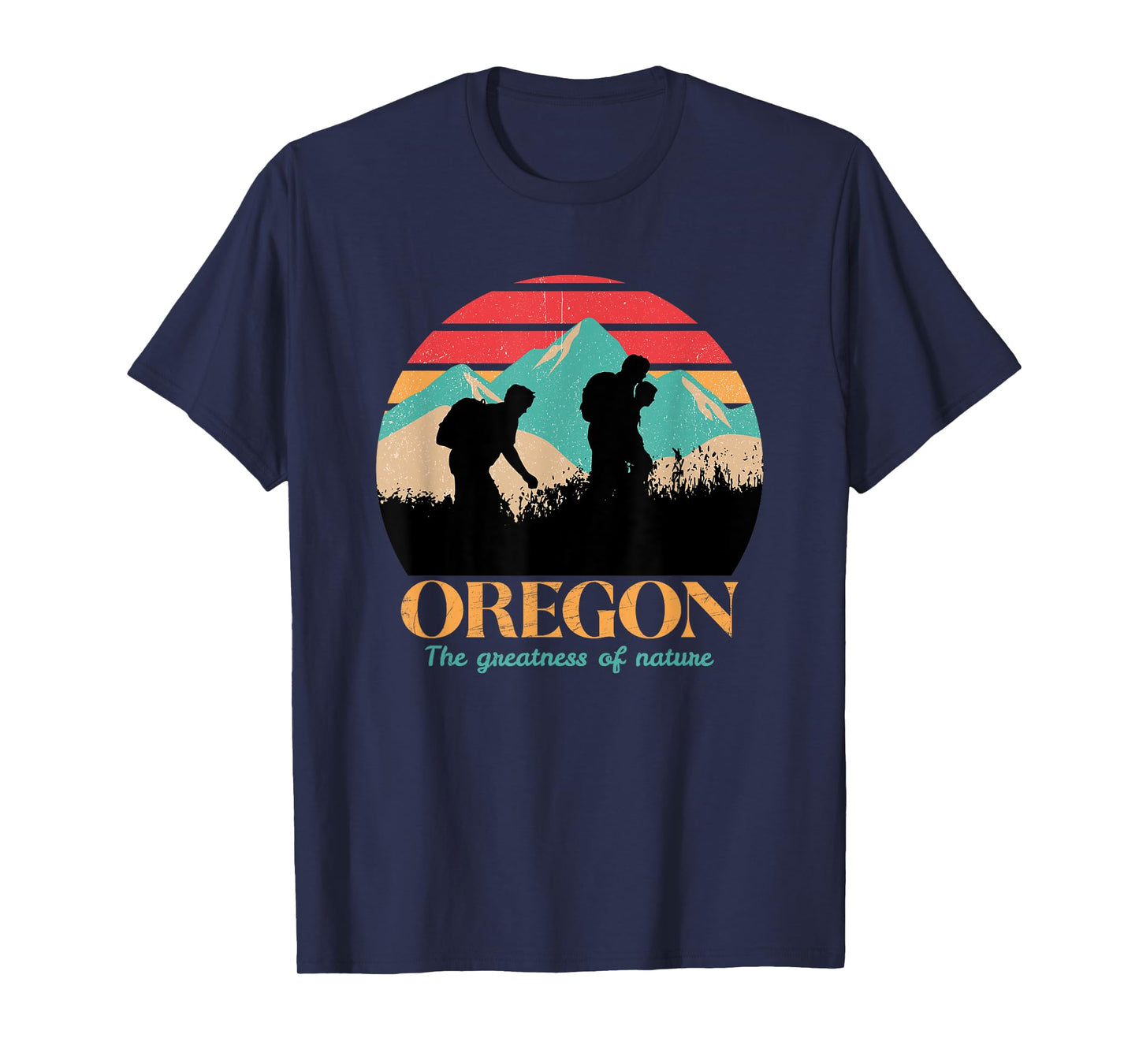 Oregon Hiking Mountains - Retro Aesthetic Design - Classic T-Shirt