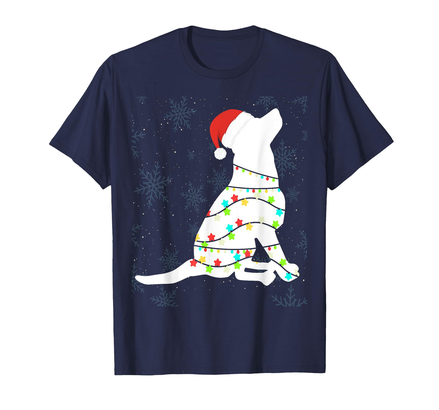 Christmas Lights Labrador Retriever T Shirt Dog Lover Gift T-Shirt for Men Women Kids