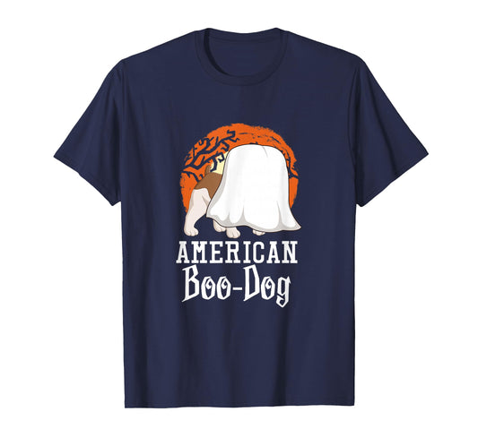 American Bulldog Dog American Boo Halloween Party T-Shirt