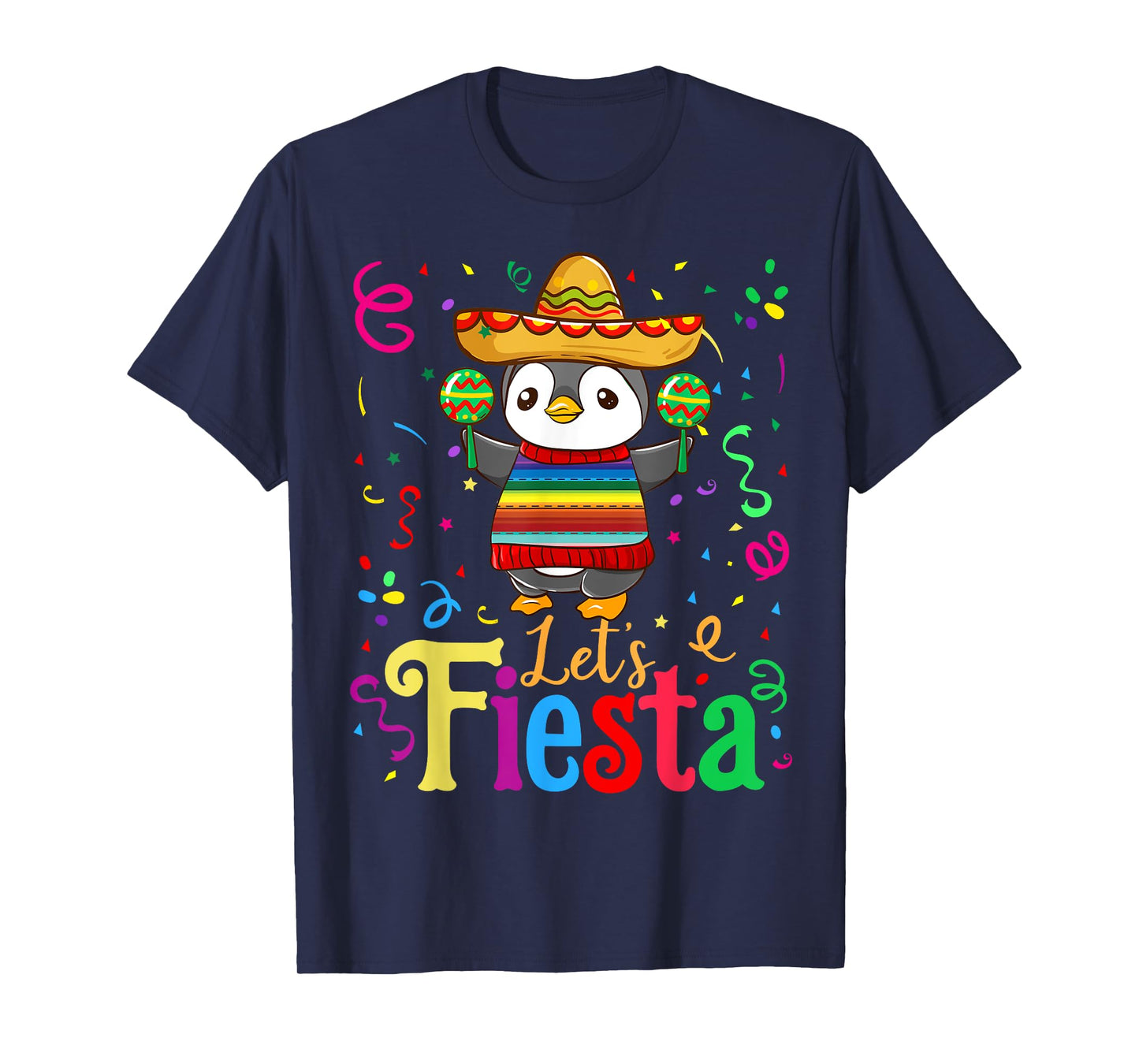Cinco De Mayo 2020 Shirt Funny Mexican Penguin Let's Fiesta T-Shirt