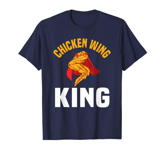 Funny Chicken Wing King Design Fast Food Men T-Shirt