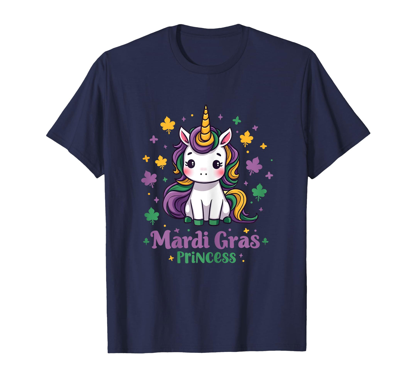 Mardi Gras Princess Unicorn Fat Tuesday Girls Kids Toddler T-Shirt