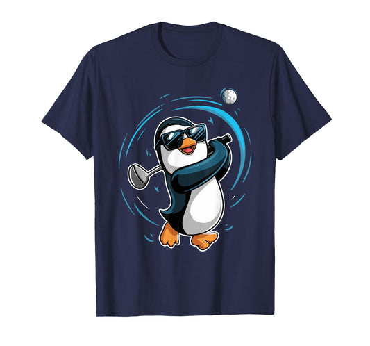 Penguin Playing Golf Sport Animal Cute Penguin Golfer T-Shirt