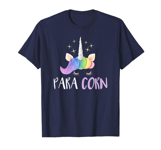 Paracorn Funny Unicorn Paraprofessional Teacher T-Shirt for Men Women