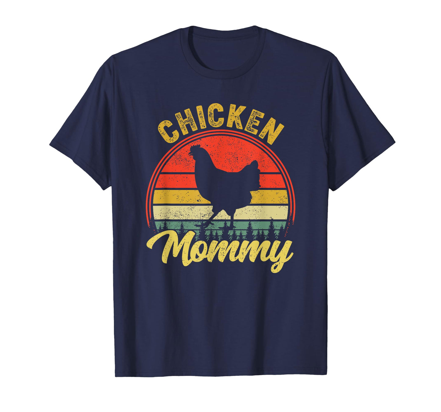 Chicken Mommy Retro 70s 80s Funny Chicken Mom Mothers Day T-Shirt
