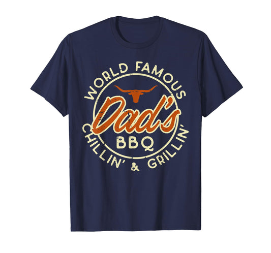 Worlds Famous Dads Bbq Grillin Barbecue Fathers Day Papa T-Shirt