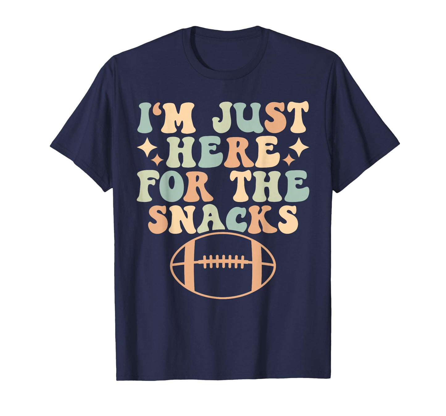 Retro I'm Just Here For The Snacks Fantasy Football T-Shirt