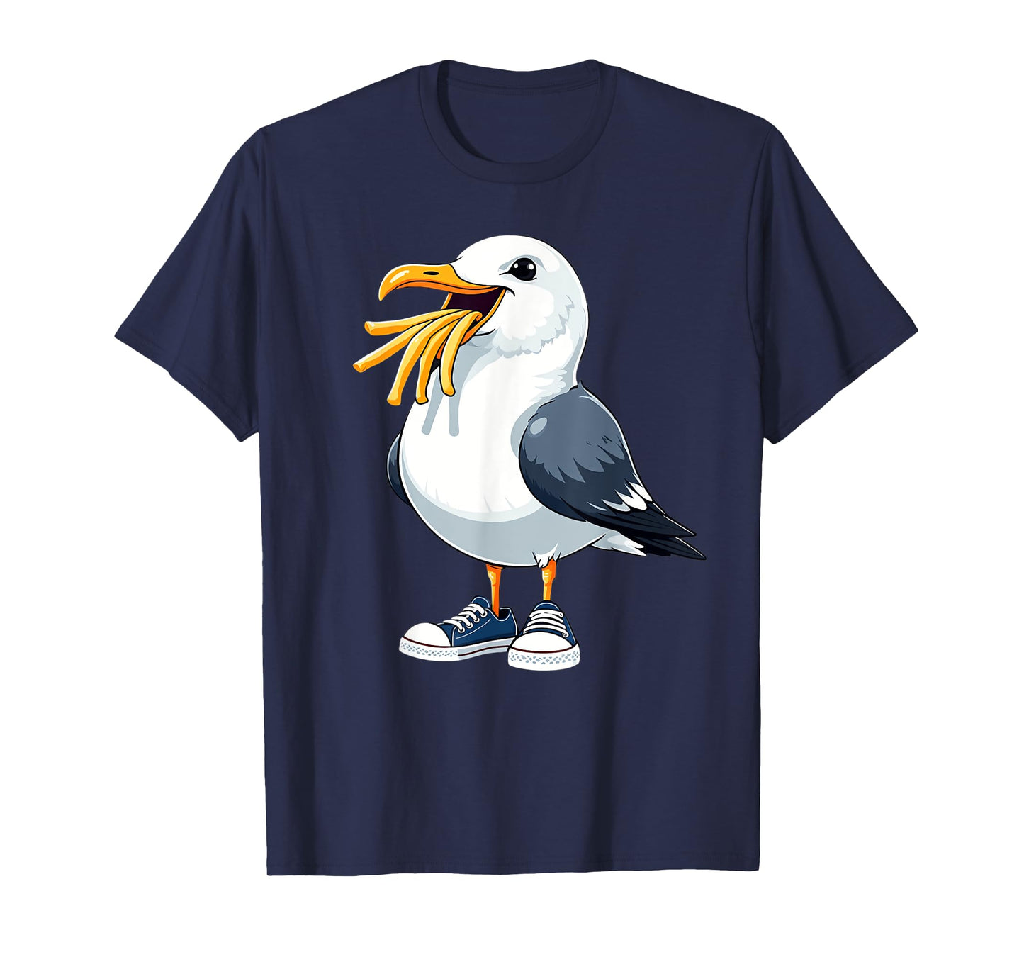 Seagull With Fries And Sneakers Fun T-Shirt