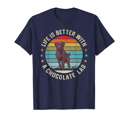 Chocolate Lab Dog Owner Dog Dad Mom Brown Labrador Retriever Men Women Kids T-Shirt