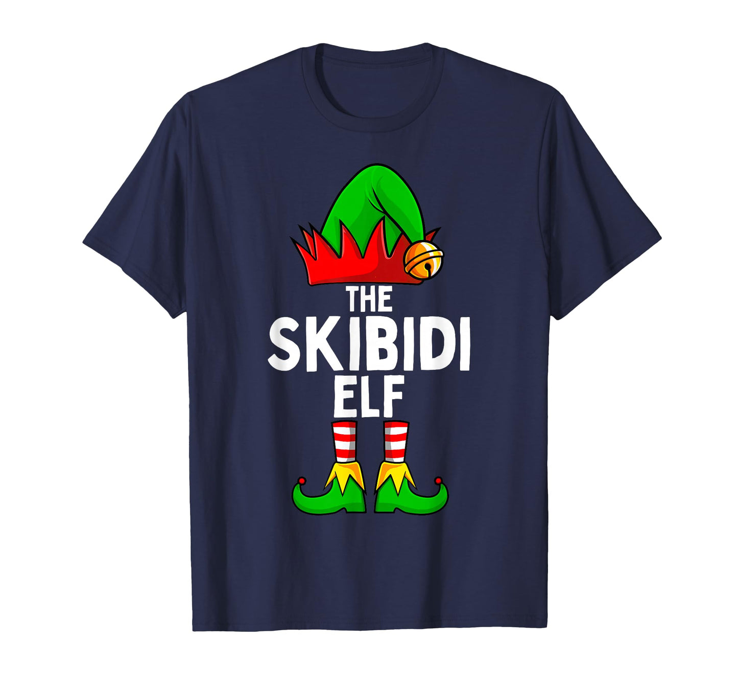 Skibidi Elf Matching Family Christmas Funny Silly Teen Boys T-Shirt
