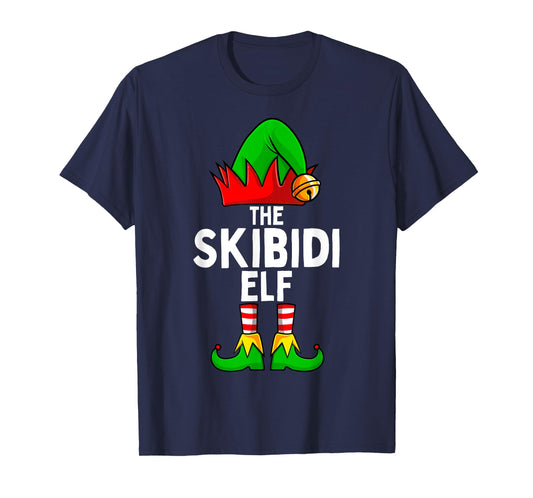 Skibidi Elf Matching Family Christmas Funny Silly Teen Boys T-Shirt