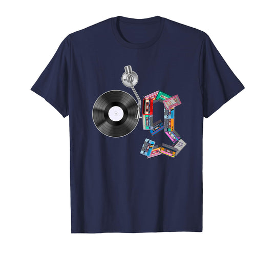 Old School OG Hip Hop Head Vinyl, CDs, Tapes 80s 90s Retro T-Shirt