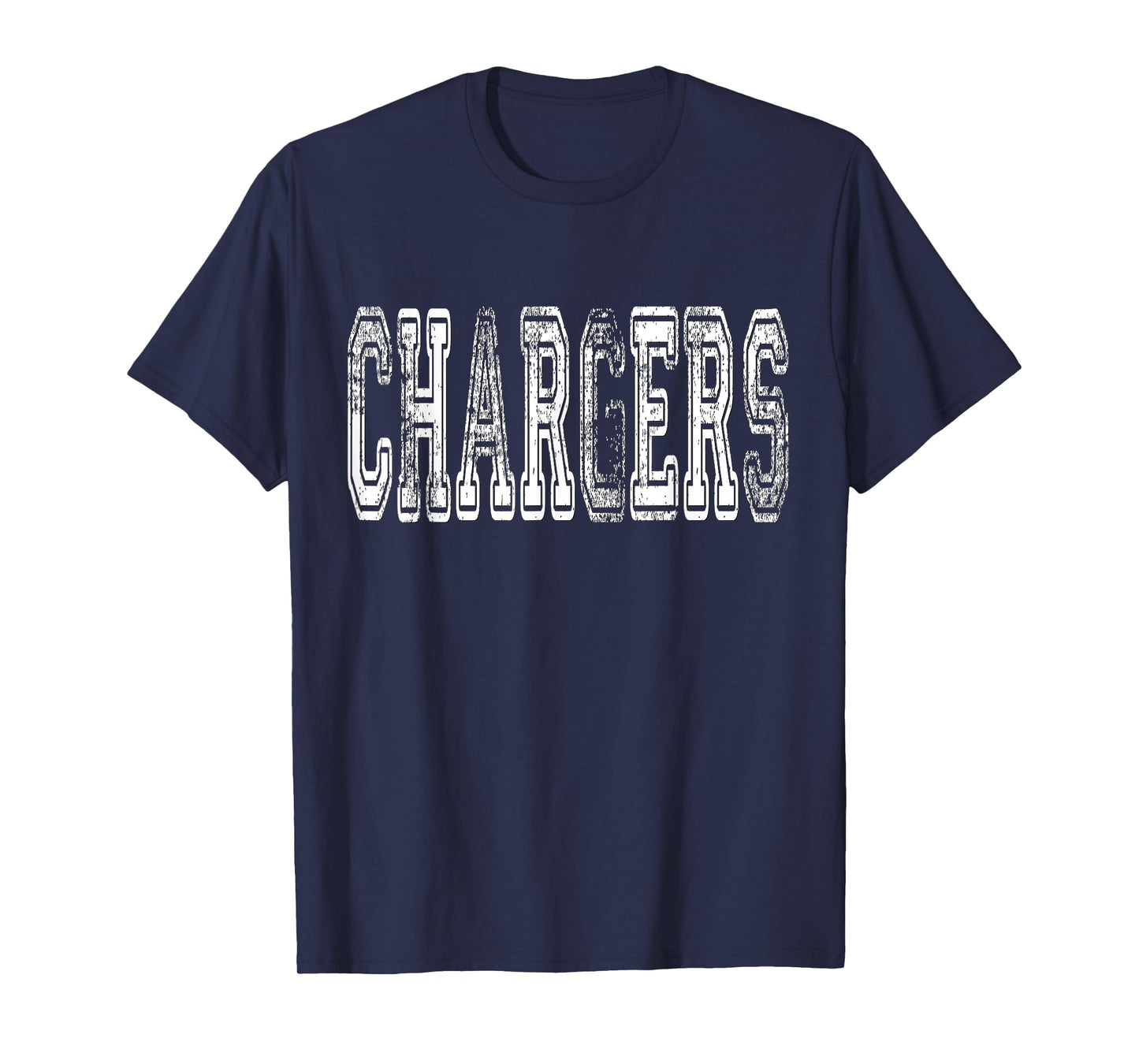Chargers Mascot Distressed Vintage School Sports Name Fans T-Shirt