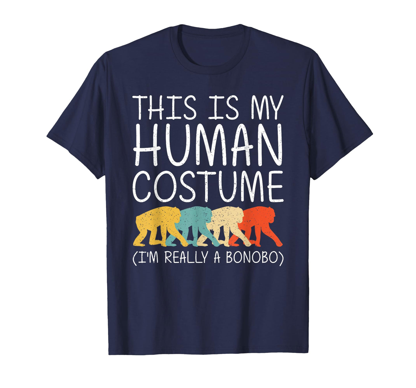 Bonobo Halloween Human Costume Chimpanzee Ape Easy DIY Gift T-Shirt