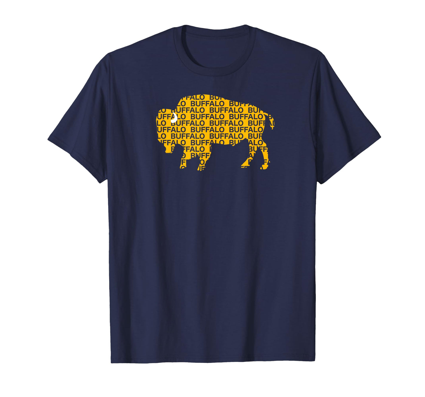 WHEREABOUTS Buffalo NY Yellow Buffalo Hockey T-Shirt T-Shirt