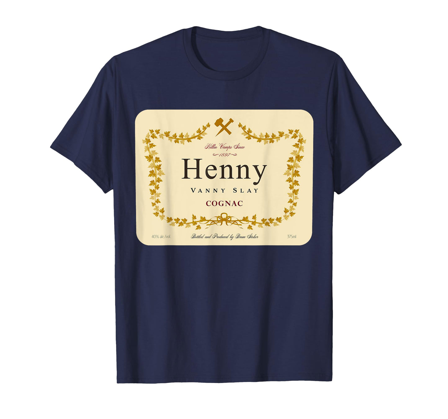 Van Henny Cotton 100% Black Classic Fit T-Shirt - Bird Themed - Men's Small