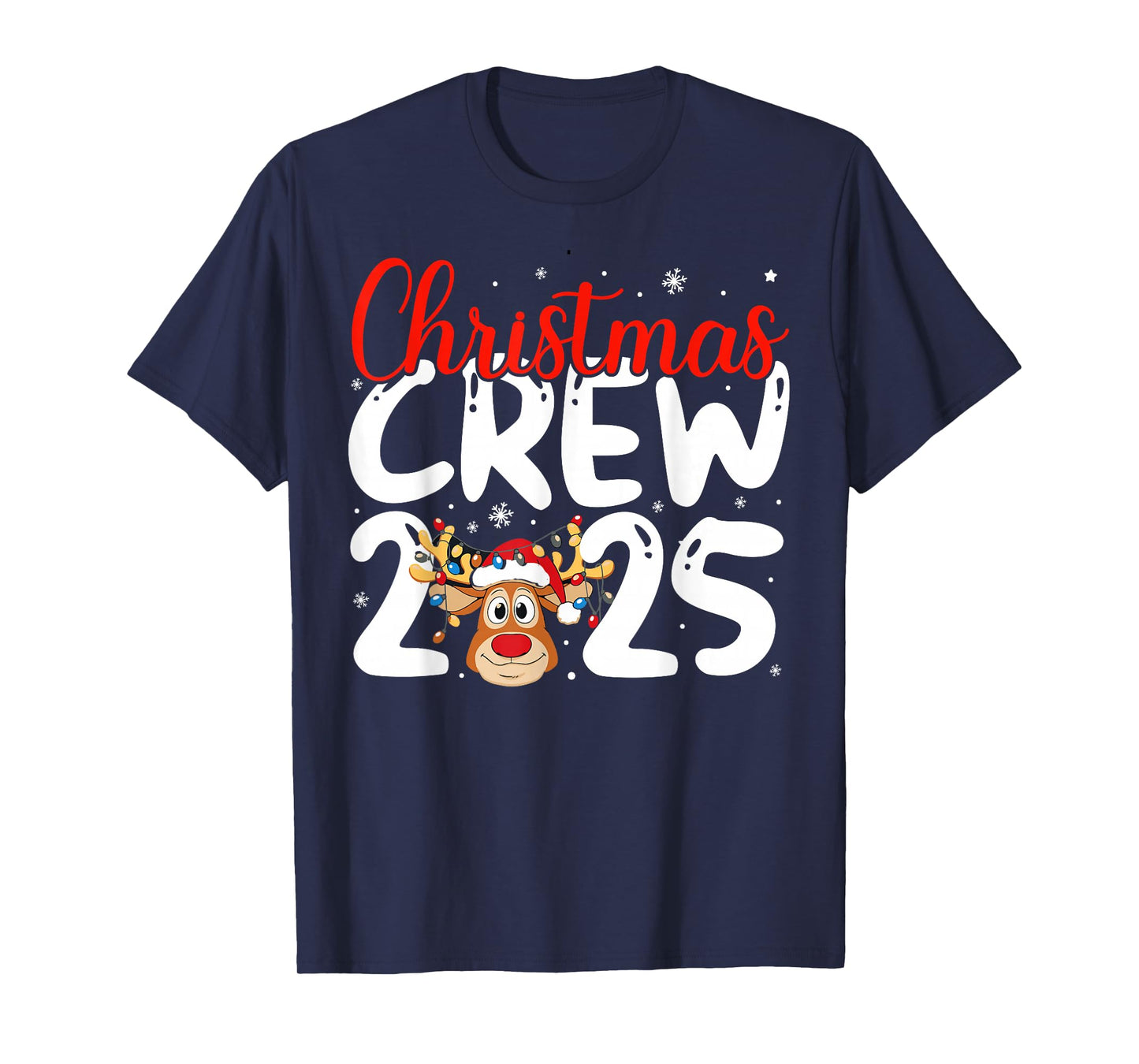 Christmas Crew 2025 Family Christmas Xmas Pajamas Matching T-Shirt
