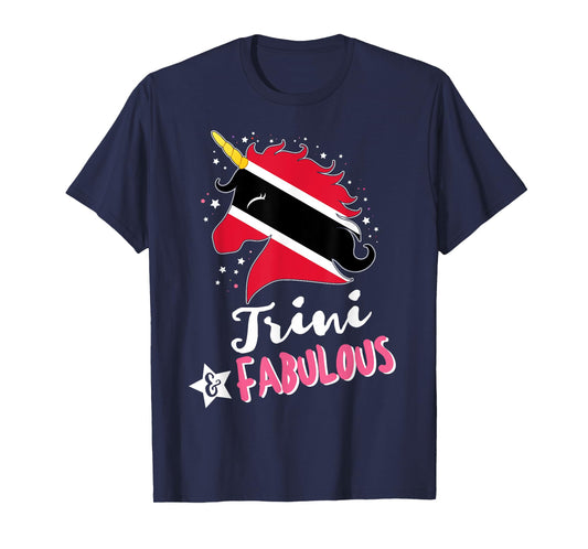 Trinbagonian Unicorn Trinidad and Tobago Flag T-Shirt