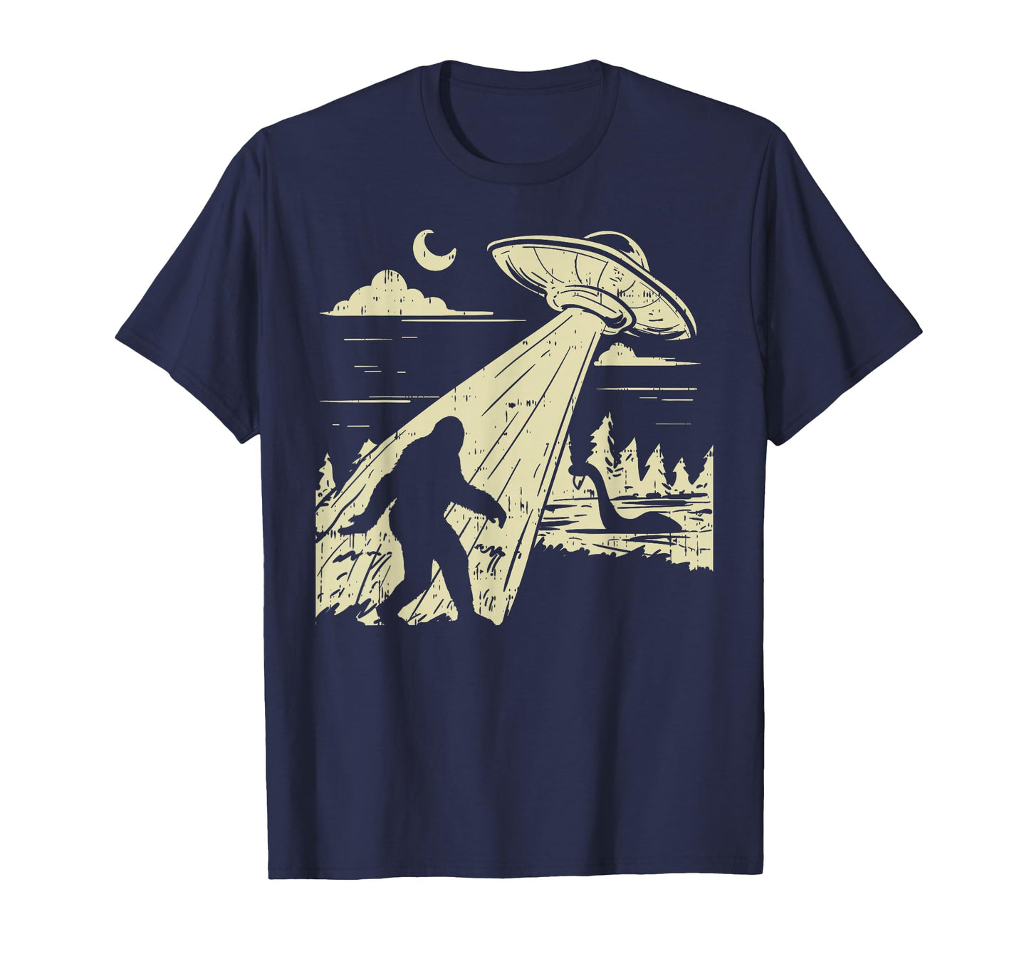 UFO Bigfoot Sasquatch Lochness Monster Funny Believe Gift T-Shirt